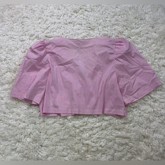 L' Academie The Lyla Top Pink & White Stripes - Picture 6 of 6